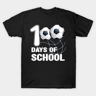 100 Days of School Soccer Coach Soccer Student Soccer Kids T-Shirt